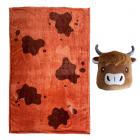 Dropship Farmyard Themed Gifts - 2-in-1 Blankeazzz Plush Toy & Travel Blanket - Highland Coo