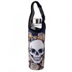 Dropship Skulls & Skeletons - Reusable 500ml Glass Water Bottle with Protective Neoprene Sleeve - Skulls & Roses