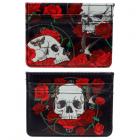 Reusable Shopping Bags - Contactless Protection Fabric Card Holder Wallet - Skulls & Roses