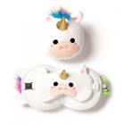 Unicorn Relaxeazzz Plush Round Travel Pillow & Eye Mask Set