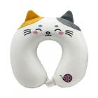 Relaxeazzz Plush Memory Foam Travel Pillow - Adoramals Lola the Cat