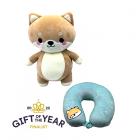 2-in-1 Swapseazzz Travel Pillow and Plush Toy - Adoramals Shuggs the Shiba Inu