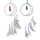 Dropship Gothic Fantasy & New Age - Dreamcatcher with Agate Charm - White Sickle Crescent Moon