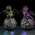 Dropship Dragon Figurines & Statues - LED Celtic Orb Elements Dragon Figurine