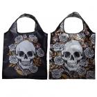 Dropship Skulls & Skeletons - Handy Foldable Shopping Bag - Skulls and Roses