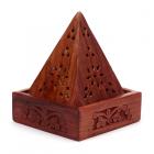 Dropship Incense Burners - Pyramid Sheesham Wood Incense Cone Box with Fretwork