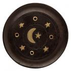 Dropship Incense Burners - Decorative Moon & Stars Wooden Black Incense Burner Ash Catcher