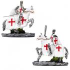 Dropship Gothic Fantasy & New Age - Fantasy Knight Ornament - Crusader Knight on Horseback Defender
