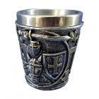 Decorative Shot Glass - Medieval Knight with Shield