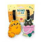 PVC Luggage Tag Set of 2 - Beans & Co Cats