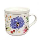 Butterfly & Bee Gifts - Porcelain Mug & Coaster Lid Set - Nectar Meadows