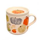 Dropship Mugs - Porcelain Mug & Coaster Lid Set - Autumn Harvest