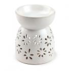 Ceramic Oil & Wax Burner - Daisy Cut-Out