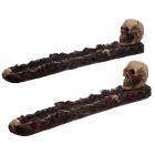 Fantasy Skulls and Roses Incense Burner Ashcatcher