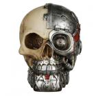 Dropship Skulls & Skeletons - Fantasy Steampunk Skull Ornament - Half Robot Head