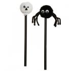 Dropship Stationery - Fun Skull and Spider Pom Pom Pencil with Topper