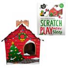 Cardboard Cat Den Playhouse - Christmas Grotto